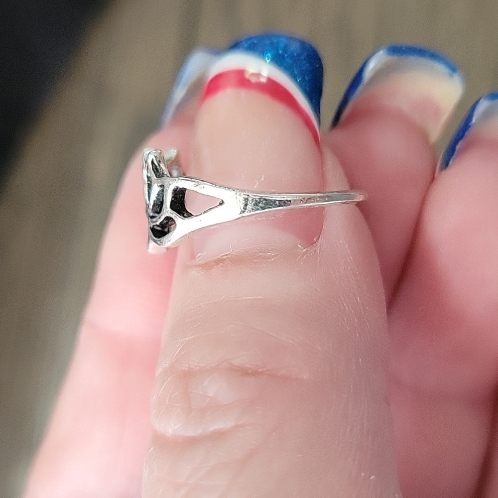 🆕️ 925 Silver plated Lotus Ring Size 6.5 - Picture 4 of 5